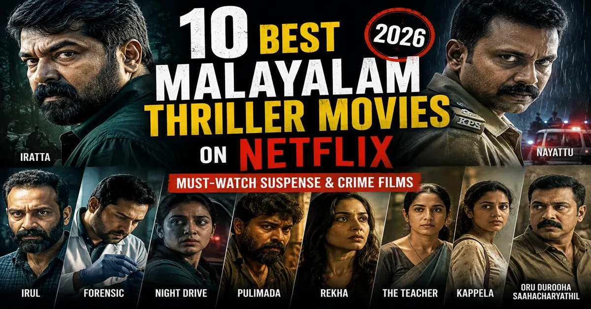 10 Best Malayalam Thriller Movies on Netflix (2026) – Must-Watch Suspense & Crime Films