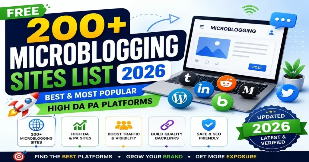 Free 200+ Microblogging Sites List 2026
