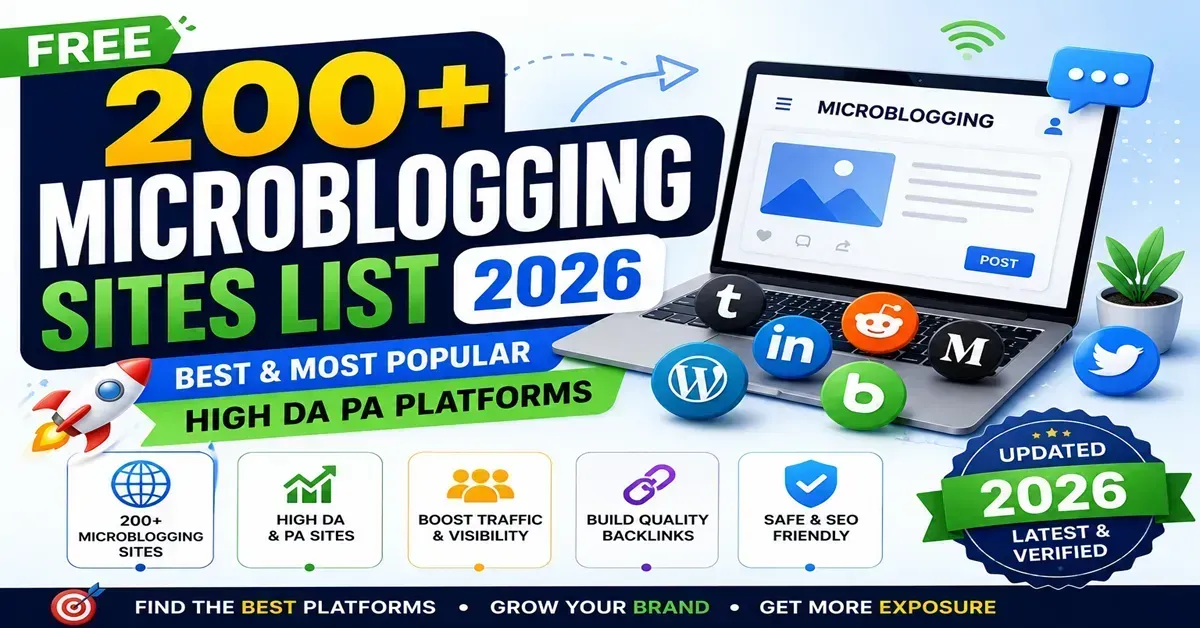 Free 200+ Microblogging Sites List 2026