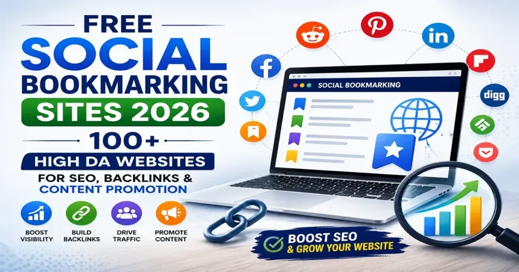 Free Social Bookmarking Sites 2026 100+ High DA Websites