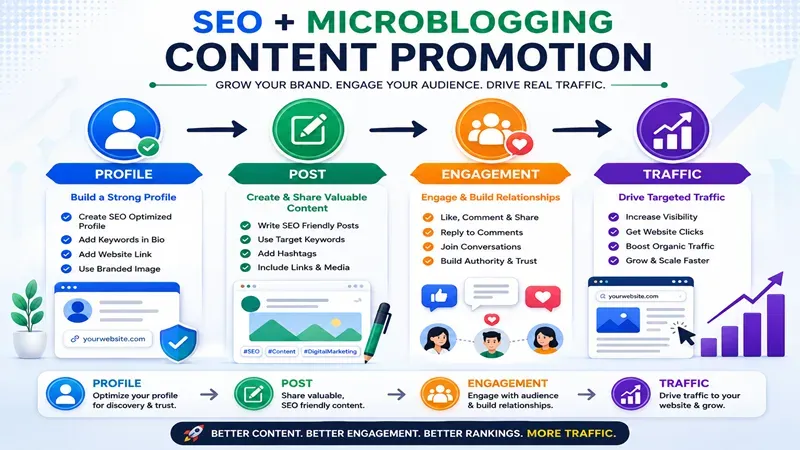 Microblogging profile and content promotion strategy