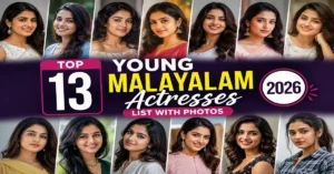 Featured Image Alt Text: Top 13 Young Malayalam Actresses List with Photos 2026